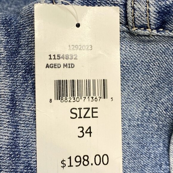 DL1961 Men's Nick Slim Jeans Size 34x32 Aged Mid Blue – Cotton Spandex Blend - Picture 12 of 12